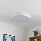Lindby - LED plafondlamp- met dimmer - 1licht - metaal, kunststof - H: 5 cm - wit - Inclusief lichtbron