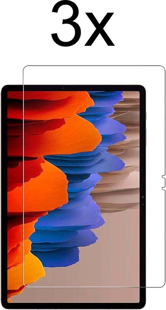 Samsung Tab S7 11.0 2020 Screenprotector - Samsung Galaxy Tab S7 2020 Screen Protector Glas - 11.0 Inch - 3 stuks