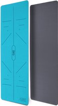 Sens Design yogamat sportmat fitnessmat met motief - turquoise/grijs