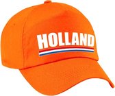 4x stuks holland supporters pet oranje voor jongens en meisjes - kinderpetten - Nederland landen cap - supporter accessoire