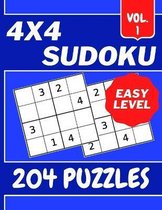 4x4 Sudoku - 204 Easy Level Puzzles