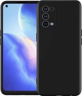 HB Hoesje Geschikt voor Oppo Find X3 Lite 5G Zwart - Siliconen Back Cover