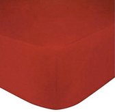 Premium Home bedding- hoeslaken-jersey-100% katoen -stretch-1Persoons -80x200+ 30cm -Hoekhoogte -Rood