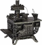 Gietijzeren beeld - Mini keuken - Klassiek figuur, zwart - 15,8 cm hoog