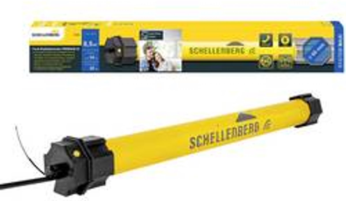 Schellenberg 21240 rolluikmotor met radiografische besturing, nieuwe generatie, 40 Nm, voor oppervlakken tot 15 m², radiografische eindschakelaars, voor 60 mm as, 868,4 MHz radiofrequentie, slim bestuurbaar