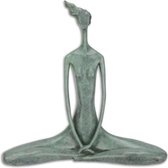 Bronzen beeld - Figuratieve dame Yoga - Modernistisch sculptuur - 41,8 cm hoog