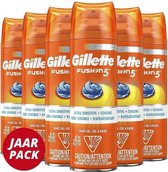 Gillette Fusion5 Scheergel - Ultra Sensitive + Cooling - 6 x 200 ml