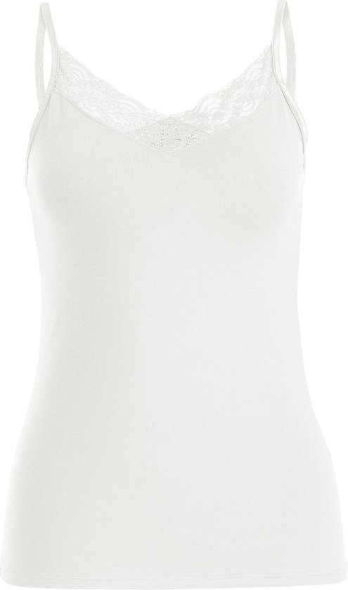 WE Fashion Dames singlet met kant - Maat XL