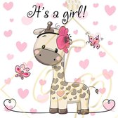 DP Diamond Painting It's a girl Giraffe - 50 x 50 cm