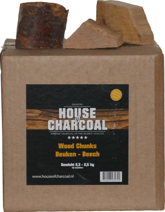 Rookhout chunks Beuken - Chunks Beech smoking wood - 2,5 kg