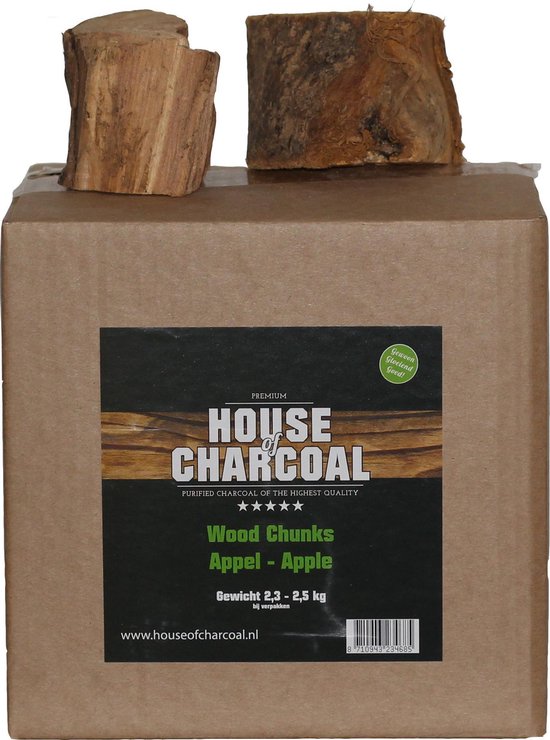 Rookhout Appel Chunks - Apple Chunks smoking wood - 2,5kg