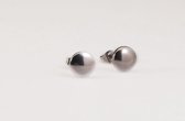 Oorknopje bolletje zilver staal 3117