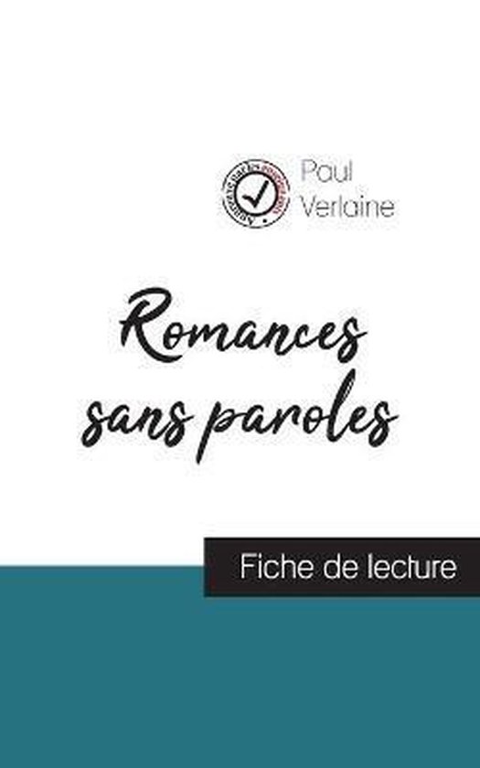 Romances sans paroles de Paul Verlaine (fiche de lecture et  ... - cover