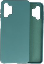 Lunso - Softcase hoes -  Samsung Galaxy A32  - Army Groen