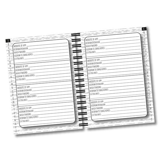 Mijn wachtwoordenboek - Opschrijfboekje voor al je inlogcodes en wachtwoorden Mijn wachtwoordenboek - Opschrijfboekje voor al je inlogcodes en wachtwoorden