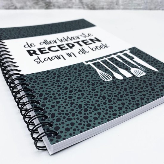 Receptenboek invulboek - Recepten verzamelboek met handige inhoudsopgave - verjaardagscadeau man vrouw - Tip - BBQ - barbecue - Hippekaartjeswinkel