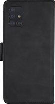 BMAX Leren booktype hoesje voor Samsung Galaxy A51 met pashouder / Hardcase / Hard cover / Flip case / Telefoonhoesje / Beschermhoesje / Telefoonbescherming - Zwart