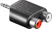 3.5 mm jack (m) naar 2x tulp (v) adapter