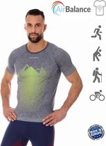 Brubeck Athletic - Airbalance Hardloopshirt / Sportshirt Heren - Lichtgrijs - S