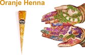 NEHA Henna Tattoe Oranje 1 stuk - Klassieke Oranje Cone - Tijdelijke & Neppe Tattoeage - Gekleurde Pasta - Natuurlijk