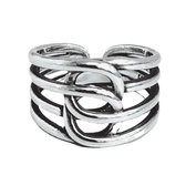 Zilveren ring Reza -verstelbaar -12.5 mm -Charme Bijohx