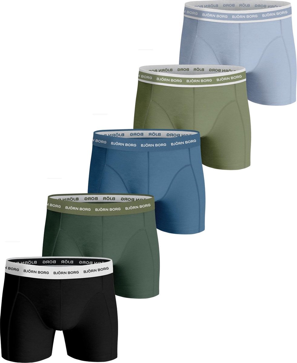 Bj rn Borg Solid Onderbroek - Mannen - blauw/groen/wit