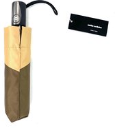 Paraplu Mila Schön Opvouwbaar automatisch satijn bruin Made in Italy
