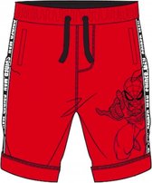 Spiderman jongens short - korte broek - bermuda - rood - Maat 128 / 8 jaar