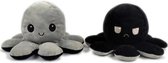 Reversible Octopus Knuffel – 10 x 20 cm – Grijs/Zwart