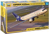 1:144 Zvezda 7037 Civil Airliner Airbus A320neo Plastic Modelbouwpakket