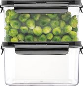 Conteneurs de préparation de repas modulaires Lock & Lock | Contenants pour aliments frais - Lot de 2 pièces - 1,5 litre - Transparent Transparent