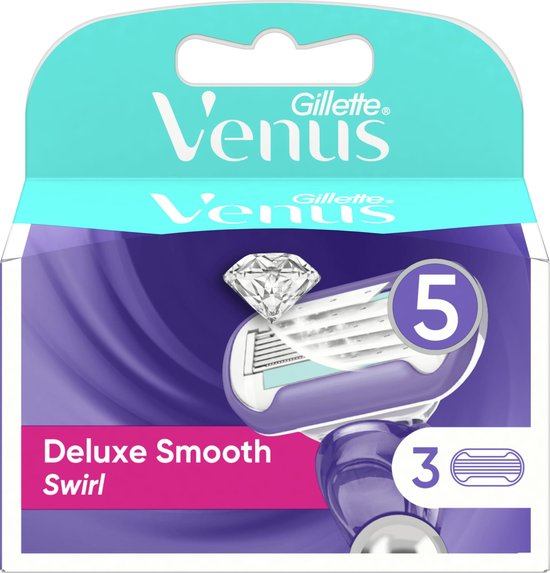 Gillette Venus Deluxe Smooth Swirl Scheermesjes Voor Vrouwen - 3 Navulmesjes