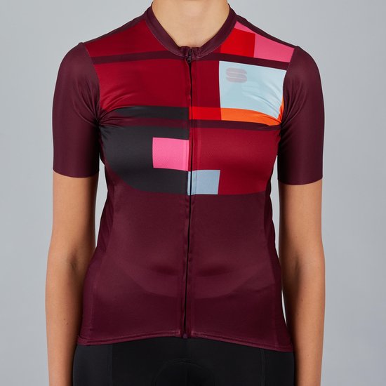 Foto: Sportful idea w fietsshirt dames rood maat xxl