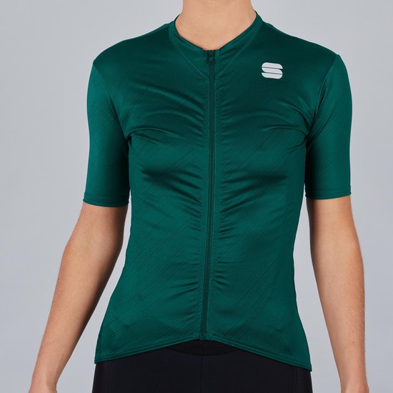 Foto: Sportful flare w fietsshirt dames groen maat s