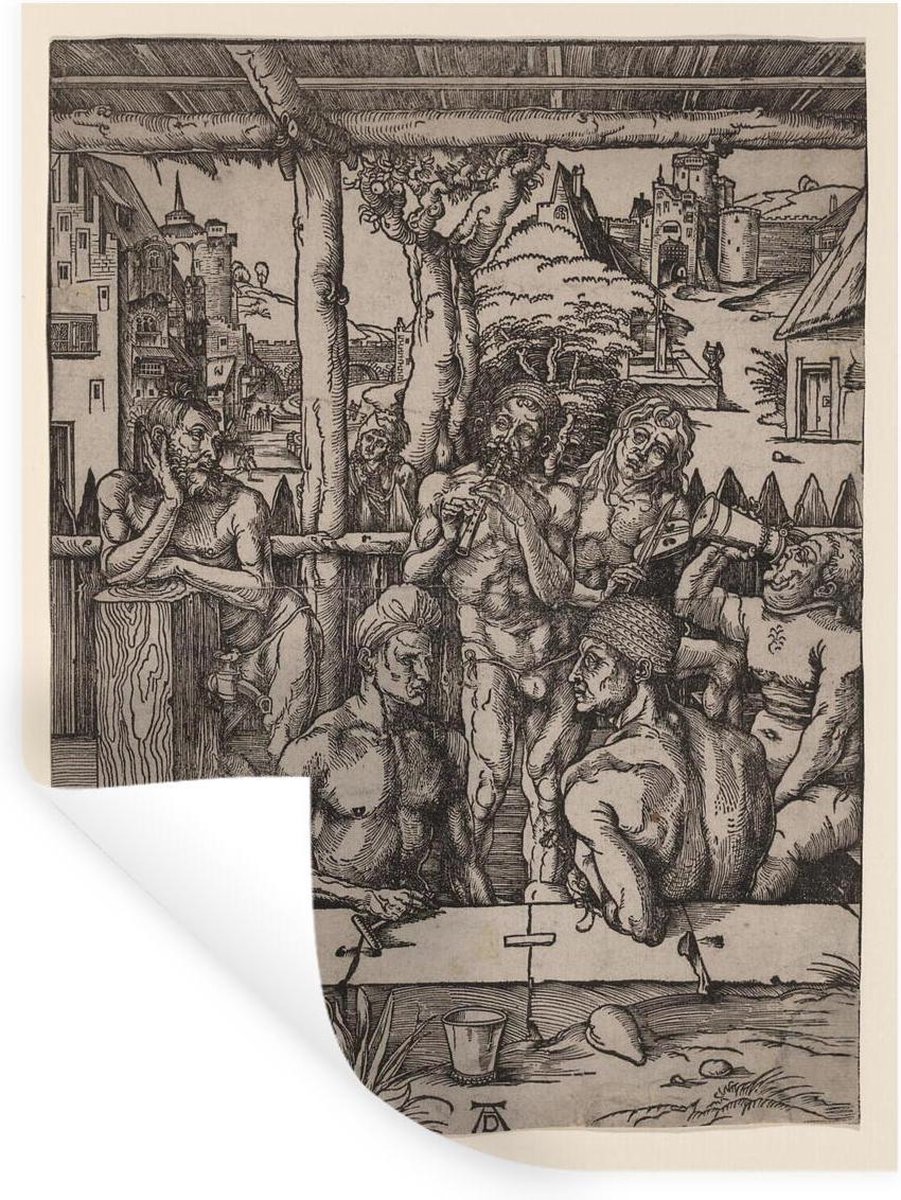 Muursticker Albrecht Durer mannenbad Schilderij Van Albrecht D rer Muursticker Albrecht Durer mannenbad Schilderij Van Albrecht D rer