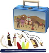 Simply for Kids Tinnen Indianen Koffertje - Speelgoed - Verkleedkleren Accessoires