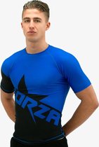 FORZA STAR RASH GUARD MET KORTE MOUWEN GESUBLIMEERD- BLAUW / ZWART
