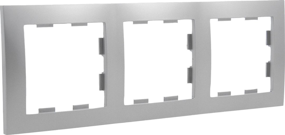 Smartwares S2 Inbouw Afdekraam - 3-voudig - RVS