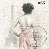 Sagen Vintage Servetten - Paris Woman - 33 x 33