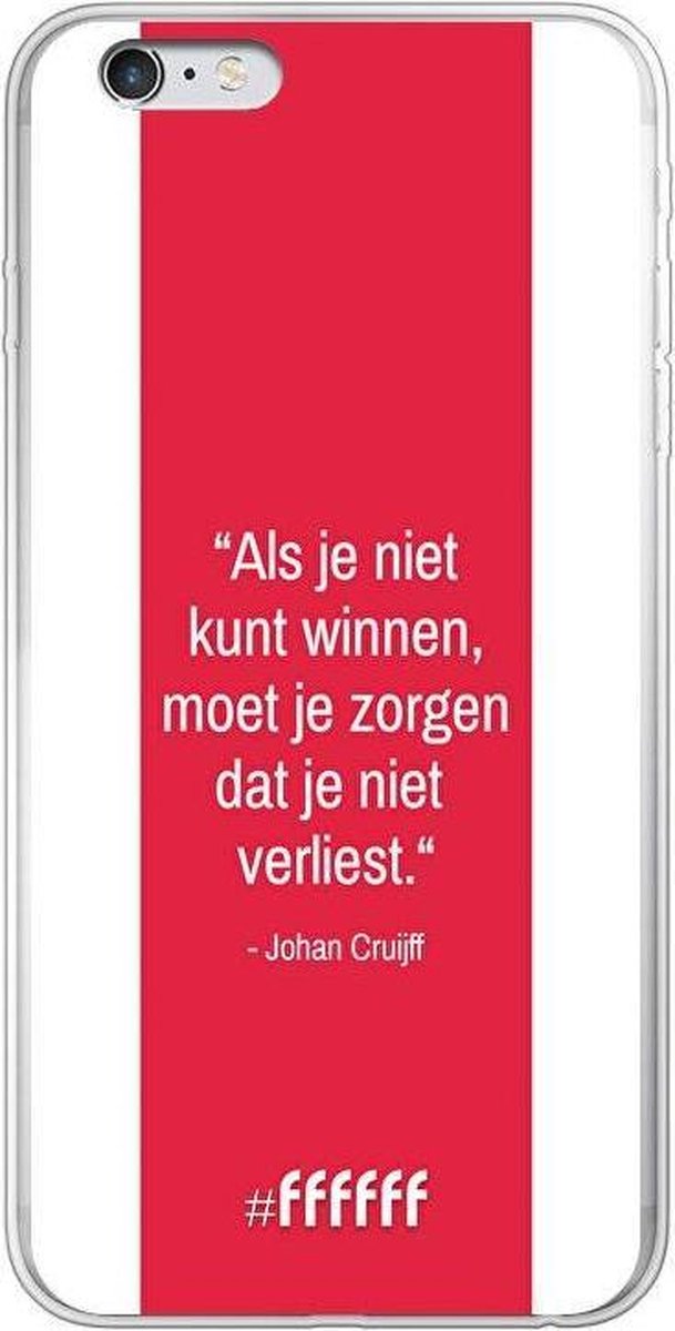 6 Plus Hoesje Case - AFC Ajax Johan Cruijff #ffffff |
