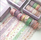 Washi tape | set | 10 tapes - random | verschillende afmetingen