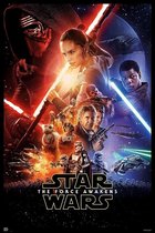 Affiche du film Star Wars: The Force Awakens-Kylo Ren-Stormtroopers 61x91.5cm.