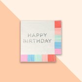 Meri Meri - Happy Birthday Servetten Franjes