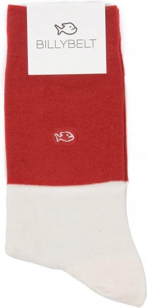 Billy Belt Katoenen sokken bi-color Red / Beige 41 - 46