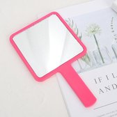Make-Up Spiegel / Handspiegel met Handvat - Licht Roze - Klein - Compact - Handzaam - 8,0 X 8,0 cm