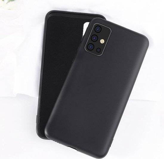 Samsung Galaxy A51 Back Cover Telefoonhoesje Zwart Siliconen Hoesje