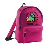 Among Us Imposter - Rugtas Pink - rugzak jongens - rugzak meisje - schooltas - rugzakken - rugzak kind - schooltas - Verstelbare Schouderbanden