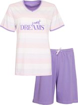 Tenderness - Dames Shortama - Pyjama Set - Paars - Maat XL