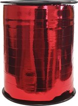 Sierlint / cadeaulint / verpakkingslint / krullint metallic rood 10mm x 250 meter (per spoel)