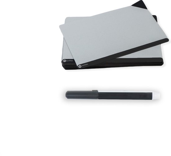 Rewrities Notes 24 Zwarte Dry Erase Cards 10 x 15 cm